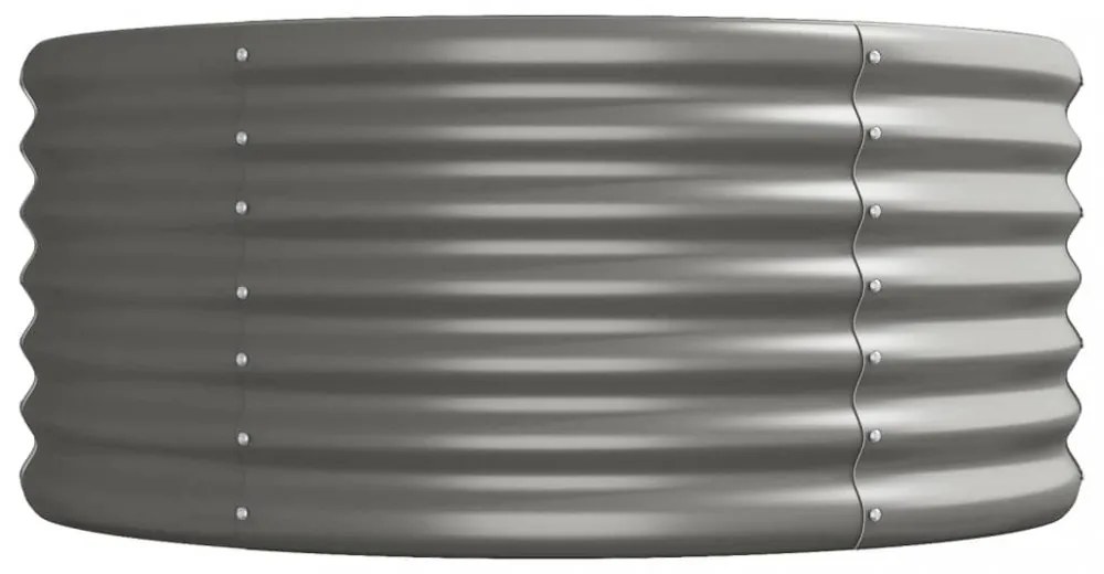 szürke horganyzott acél kerti magaságyás 368x80x36 cm