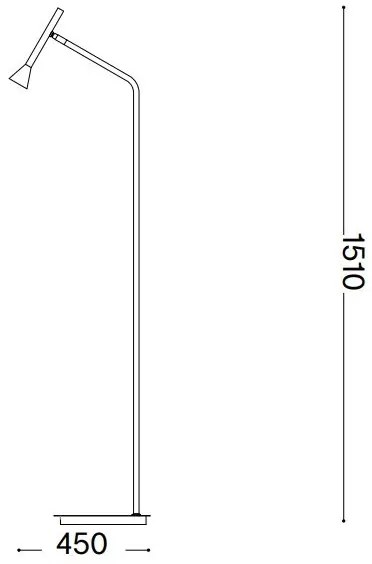 Ideal Lux - LED Állólámpa DIESIS LED/4,5W/230V CRI 95 fekete