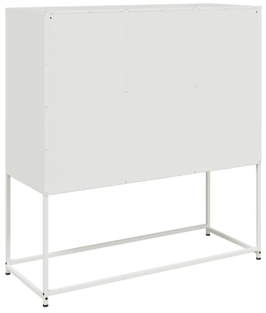 fehér acél tálalószekrény 100,5 x 39 x 107 cm