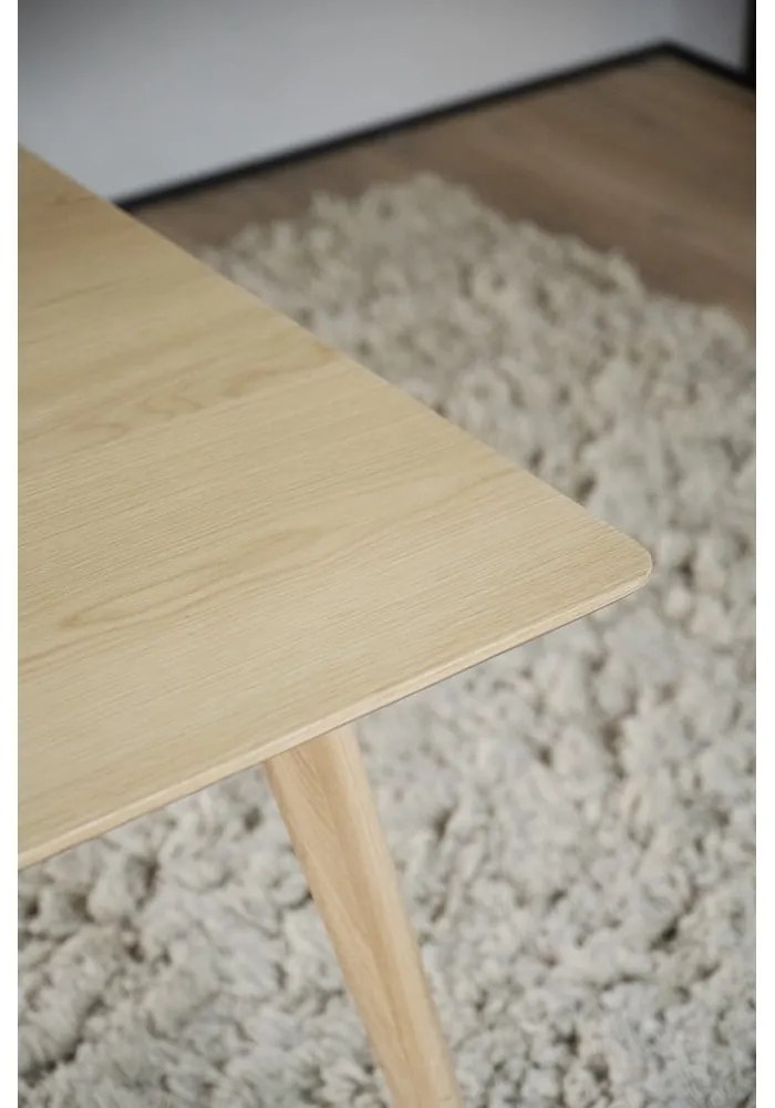 Bővíthető étkezőasztal kőrisfa dekoros asztallappal 190x90 cm Yumi - Rowico