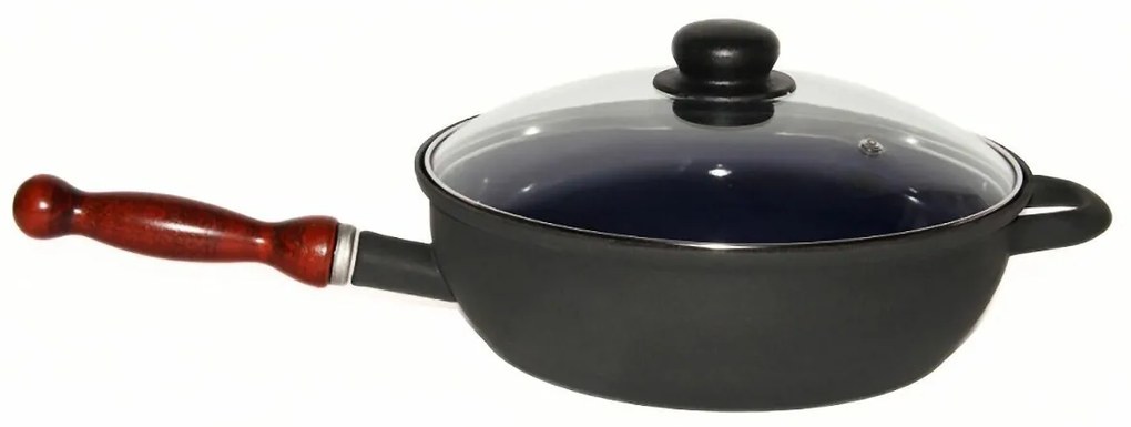 Sfinx Smalted pan with lid and wooden handle BSE,26 cm, 2.8 l