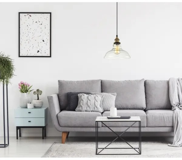 ITALUX MDM-2381/1 GD+AMB - HUBERT 1xE27/40W/230V függeszték kábellel