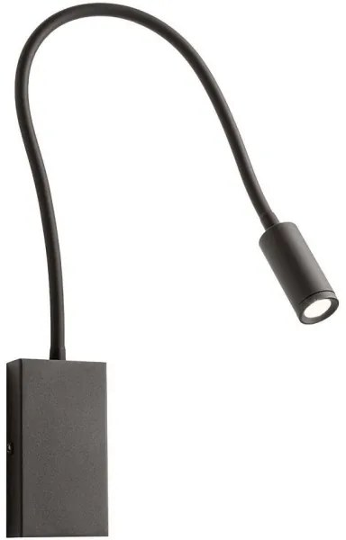 Redo 01-2755 - WALLIE LED flexibilis lámpa LED/3W/230V USB CRI 90 fekete