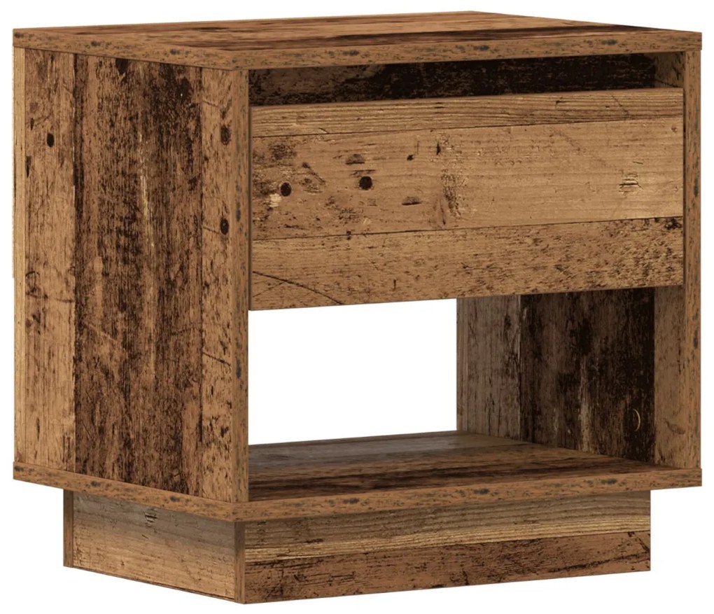Éjjeli asztal 2 db Régi fa 45x34x45 cm Mérnökelt fa