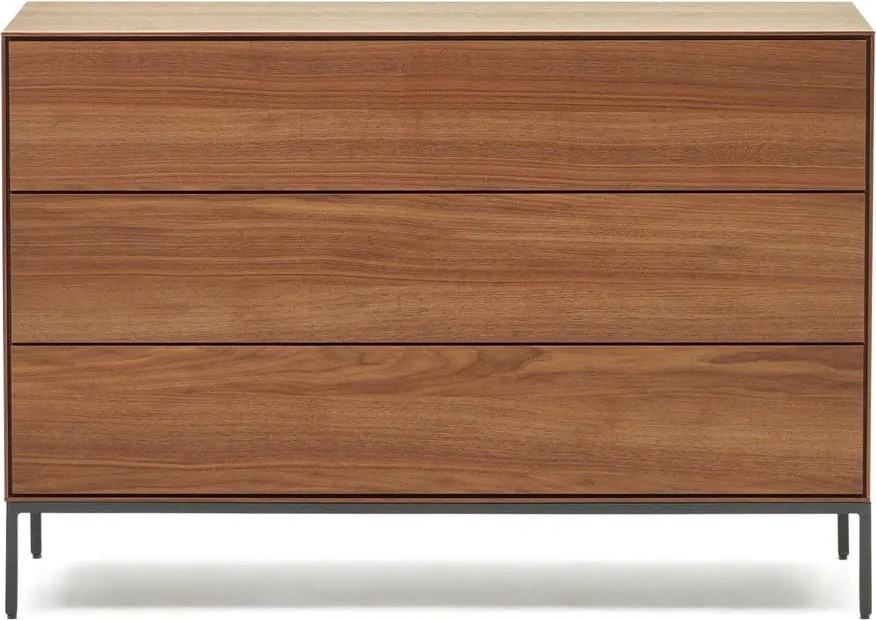 Natúr színű alacsony komód diófa dekorral 110x75 cm Vedrana – Kave Home