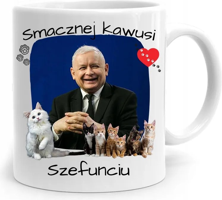 Vicces Bögre A Pis Elnökétől Jaroslaw Kaczynski fényképes nyomtatással