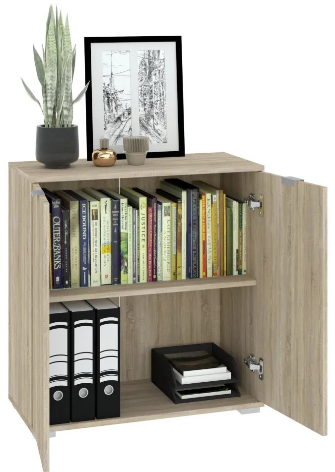 2 Ajtós Komód Tölgy Színben EASY 71,5 cm