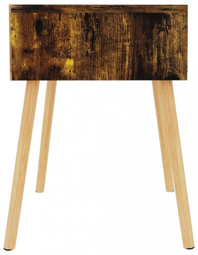 füstös tölgy színű szerelt fa éjjeliszekrény 40 x 40 x 56 cm