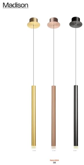 Redo 01-2043 - LED Csillár zsinóron MADISON LED/4W/230V arany