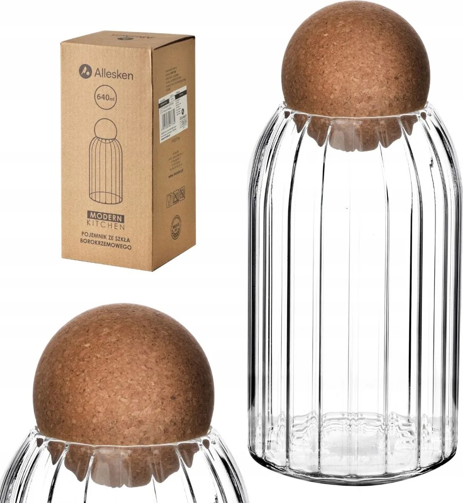 Üvegtartály Modern 700 ml-es tartály élelmiszer tároló eszközök