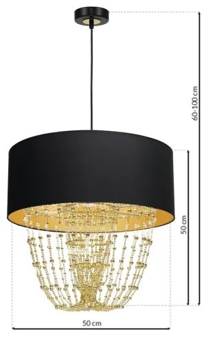 Csillár zsinóron ALMERIA 1xE27/60W/230V