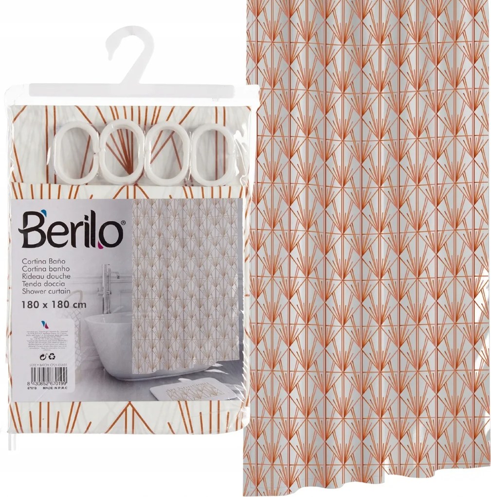 Fürdőszobai Zuhanyfüggöny Kádhoz 180X180 CM