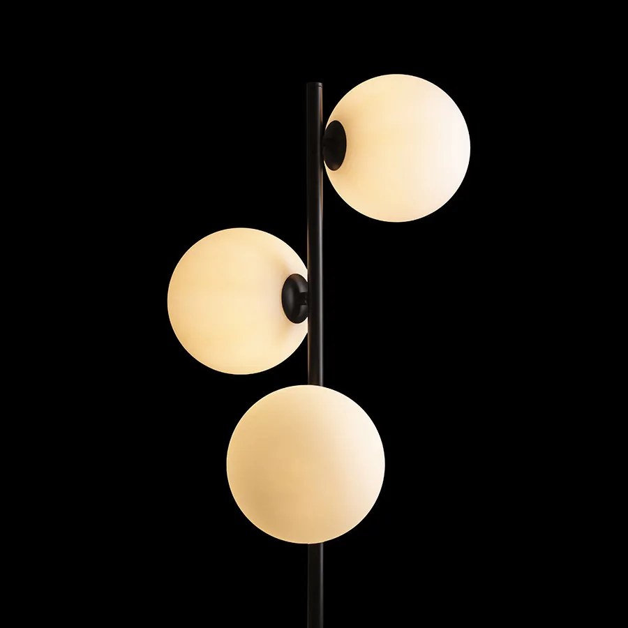 RENDL ETHERIA stojanová černá opálové sklo 230V LED G9 3x7W