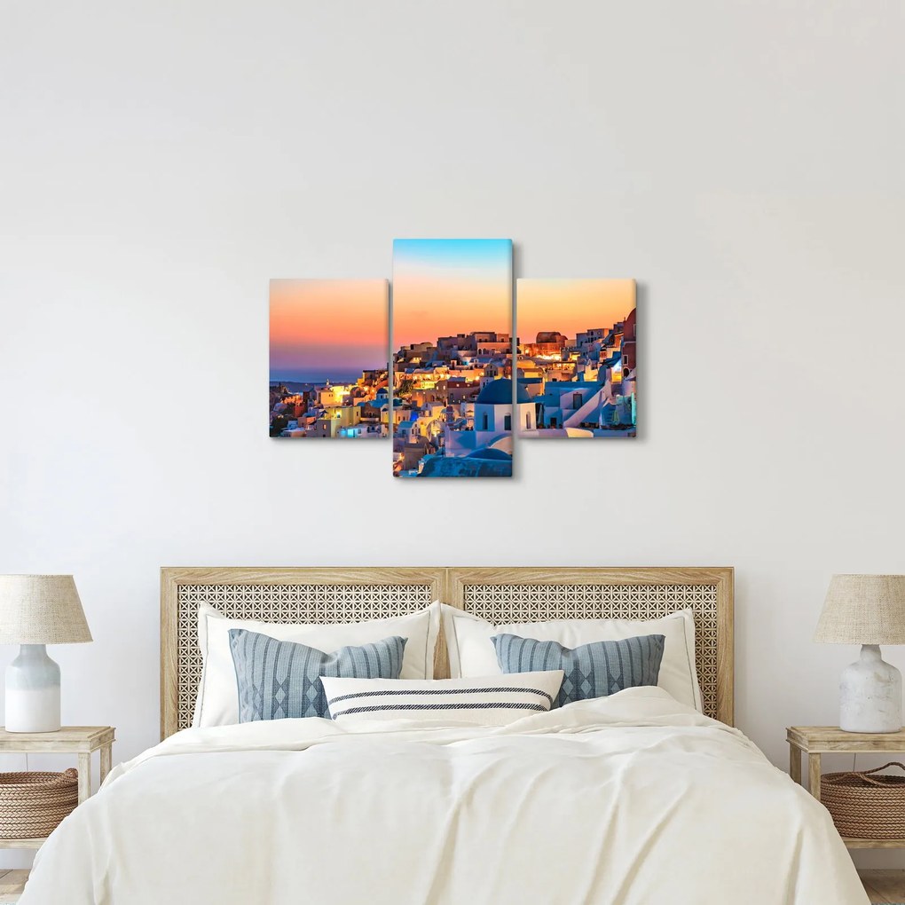 Kép - Santorini alkonyatkor (90x60 cm)