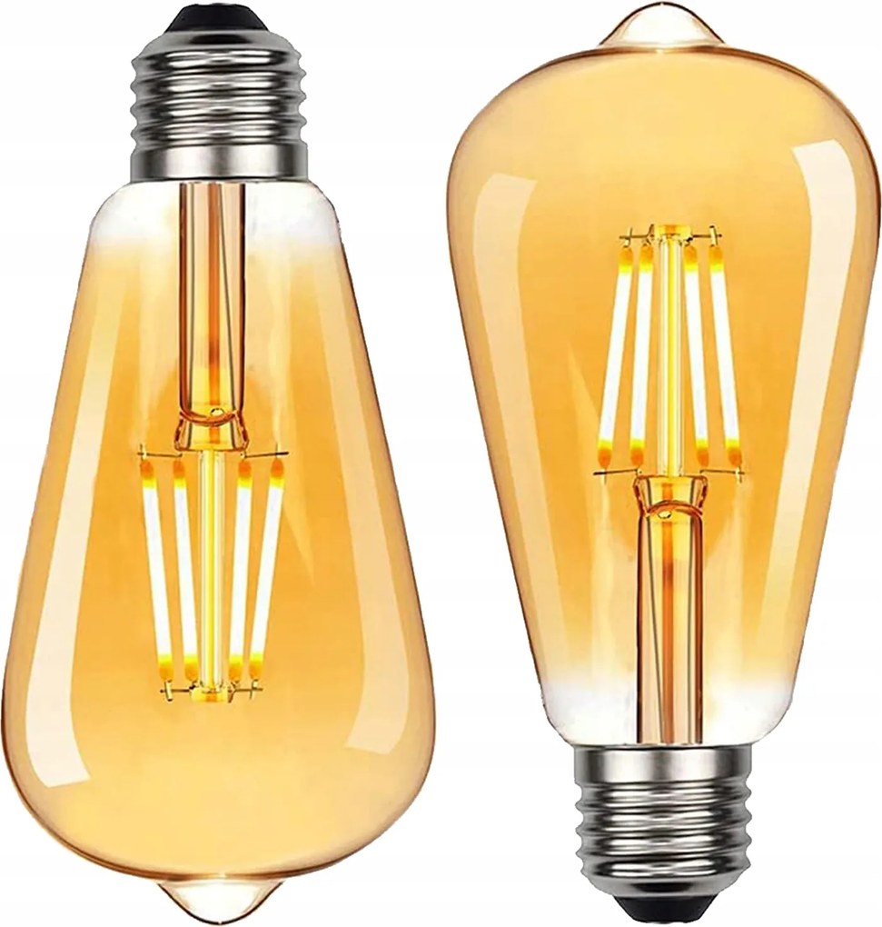 6 Db Led Filament Dekorációs Izzó 4W ST64 E27 Vintage Edison Retro