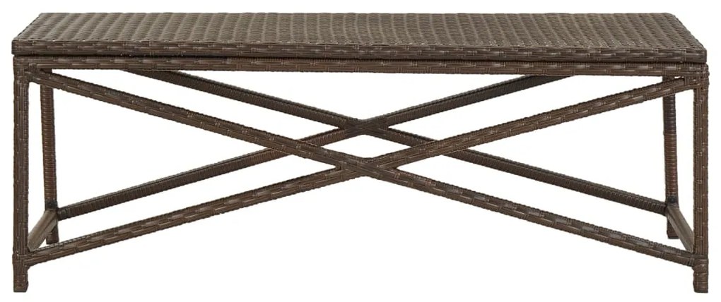 vidaXL barna polyrattan kerti pad 120 cm