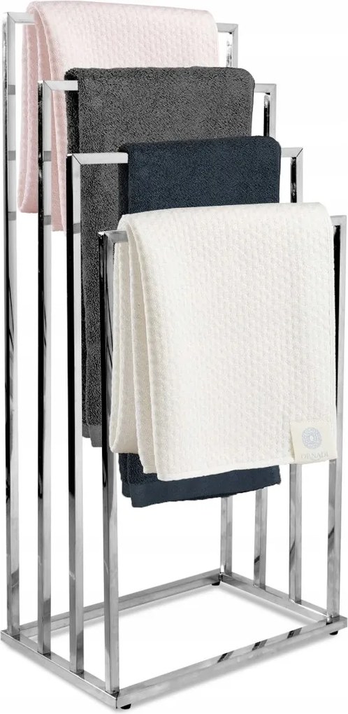 Törölközőtartó állvány 4 karos Neli króm szín