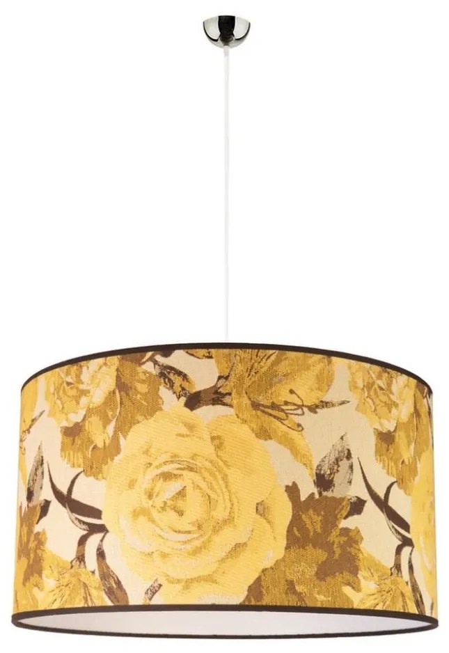 Duolla - Csillár zsinóron CONSTANCE 1xE27/40W/230V átm. 45 cm sárga