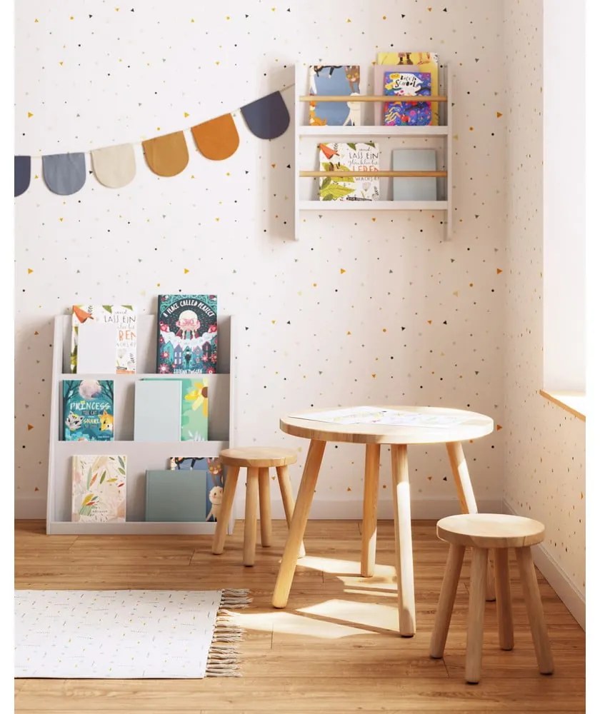 Fehér gyerek könyvespolc 59,5x69,5x23 cm Adiventina – Kave Home