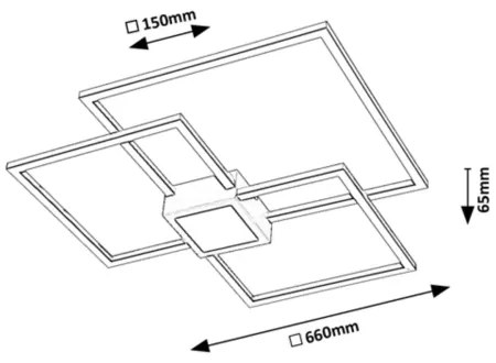 Rabalux 6868 - LED Fényerőszabályozható mennyezeti lámpatest THABITA LED/38W/230V