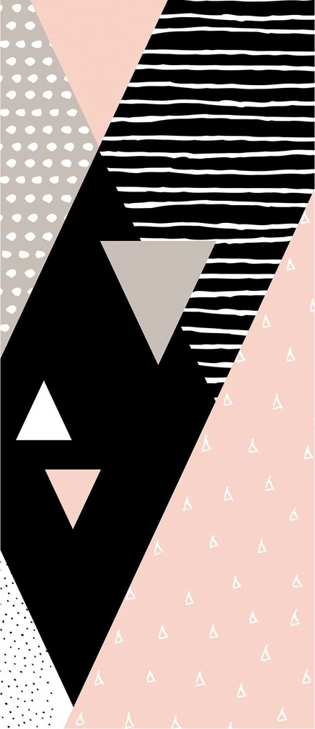 Flizelin fotótapéta Absztrakt háromszögek és rombuszok geometria 91x211 +ragasztó