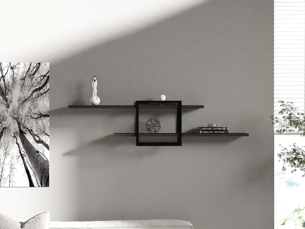 Fali polc Mone - Anthracite, Black