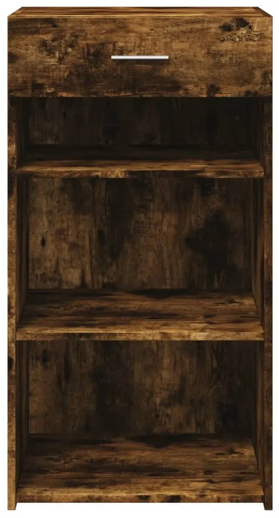 füstös tölgy színű szerelt fa tálalószekrény 50 x 42,5 x 93 cm