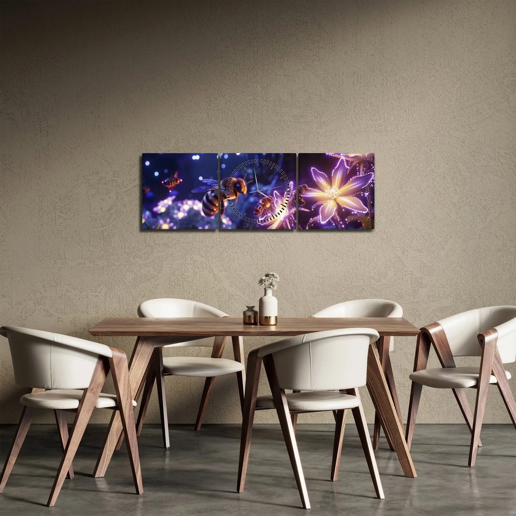 Kép - Méhecske rét III. (órával) (90x30 cm)