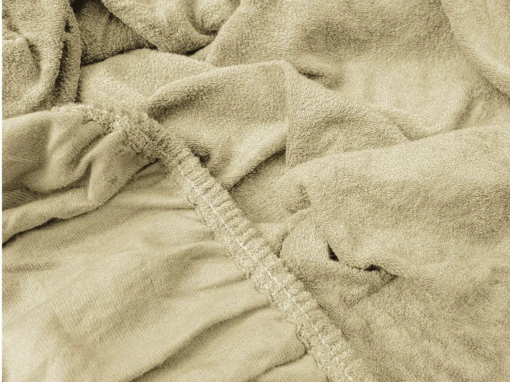 Frottír lepedő krémszínű 160 x 200 cm