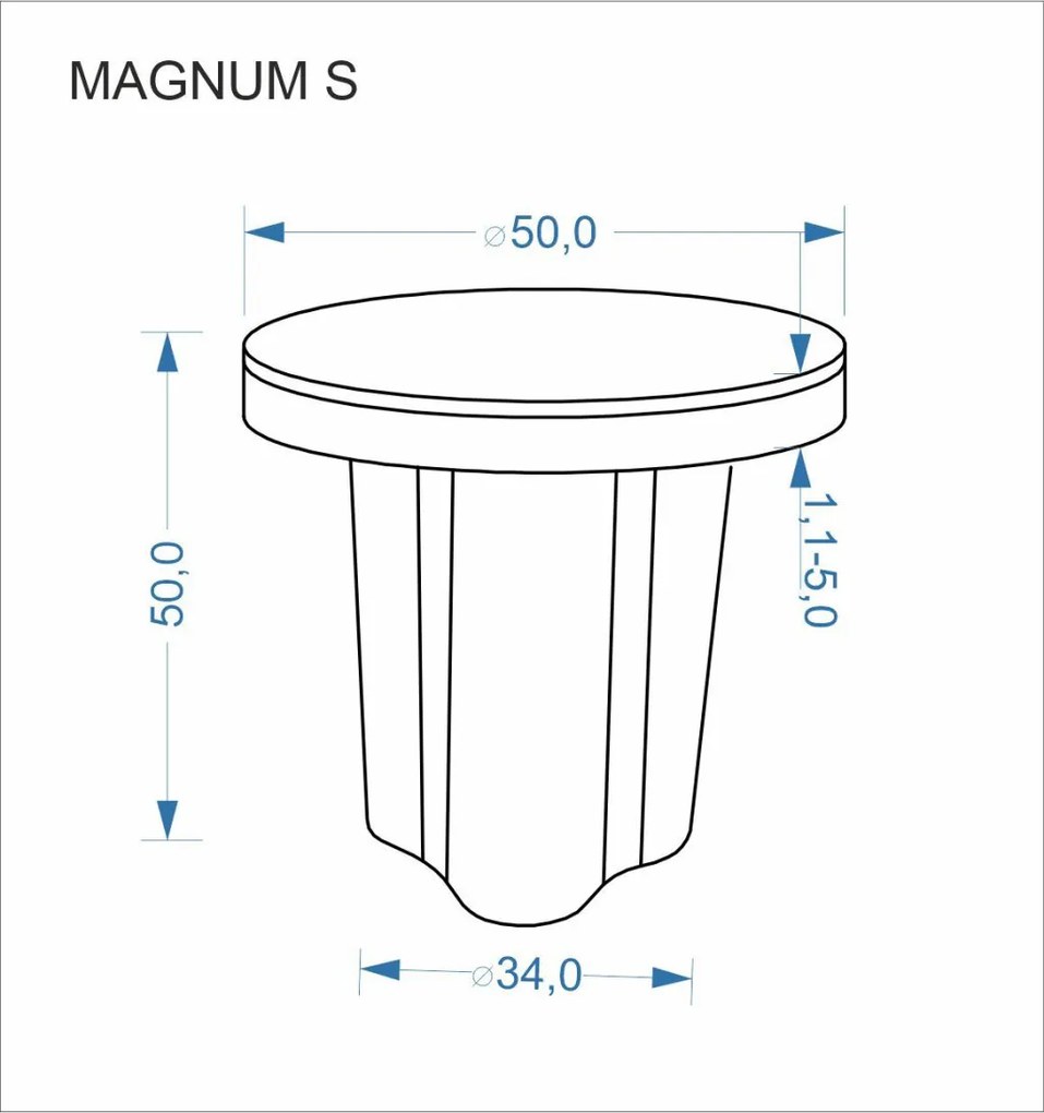 Magnum S dohányzóasztal fehér márvány/natúr