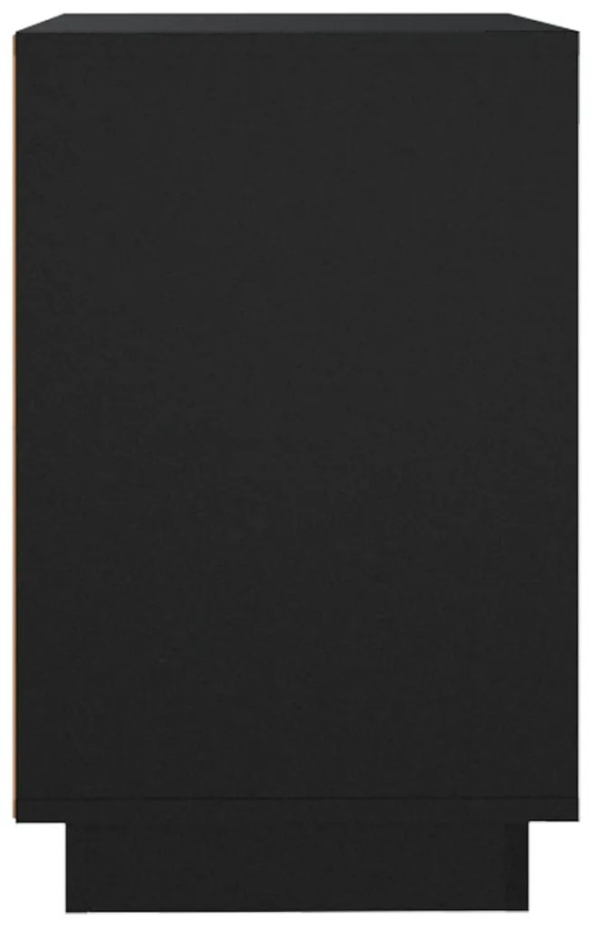 fekete szerelt fa tálalószekrény 102x35x60 cm