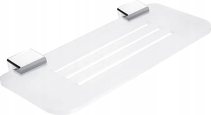 Nimco Kibo fürdőszobai polc lyukakkal, matt fehér, 30 cm Ki X330-26