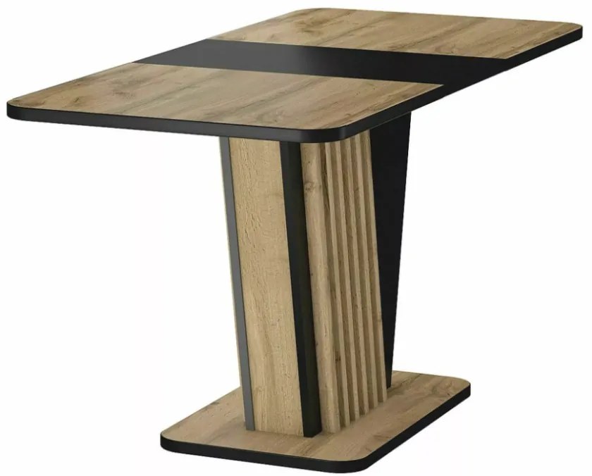 Nevio bővíthető étkezőasztal tölgy/fekete 125-170 cm