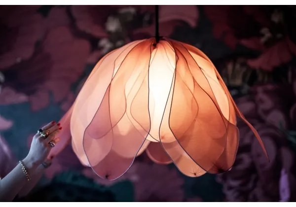 ByRydens 4202270-0500 - Csillár zsinóron LOU LOU 1xE27/5W/230V rózsaszín