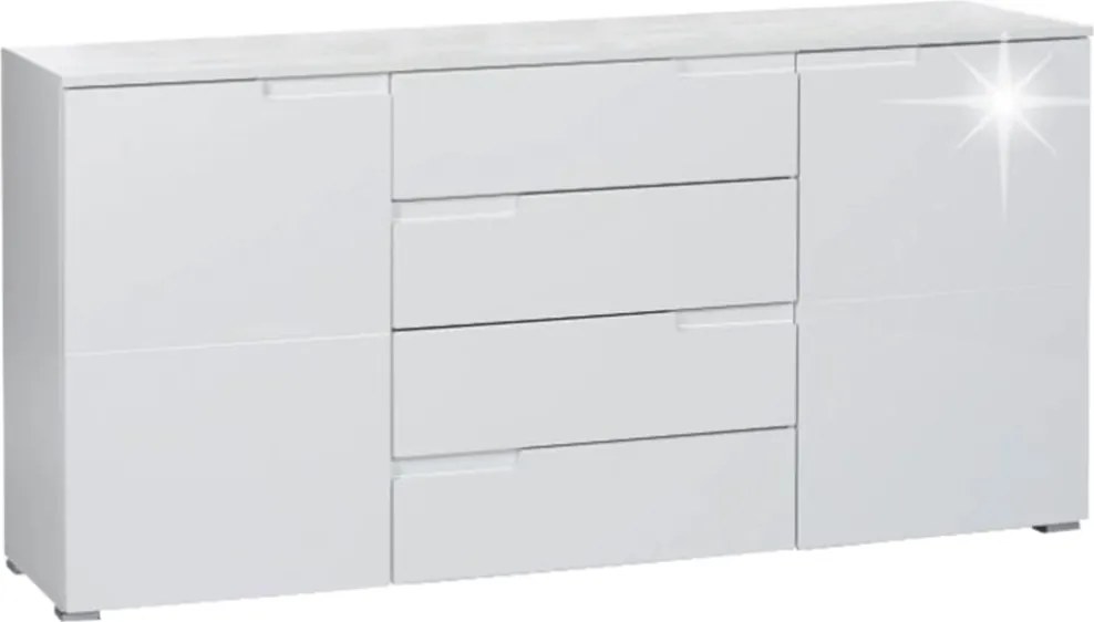 SPICE szekrény, fényes fehér