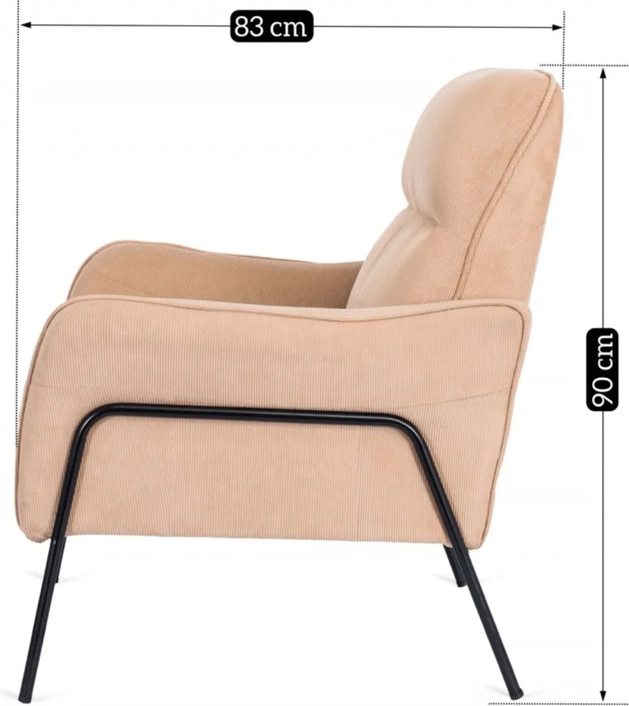 Pihenőfotel bézs színben ALBERTO