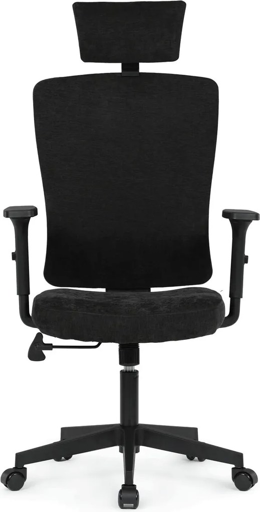 Fekete szövet irodai szék hinta mechanizmussal – KA-W3137