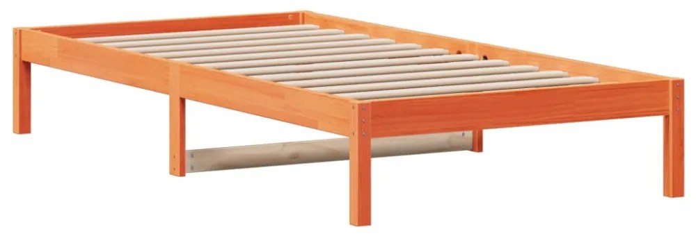 viaszbarna tömör fenyőfa kanapéágy matrac nélkül 80 x 200 cm