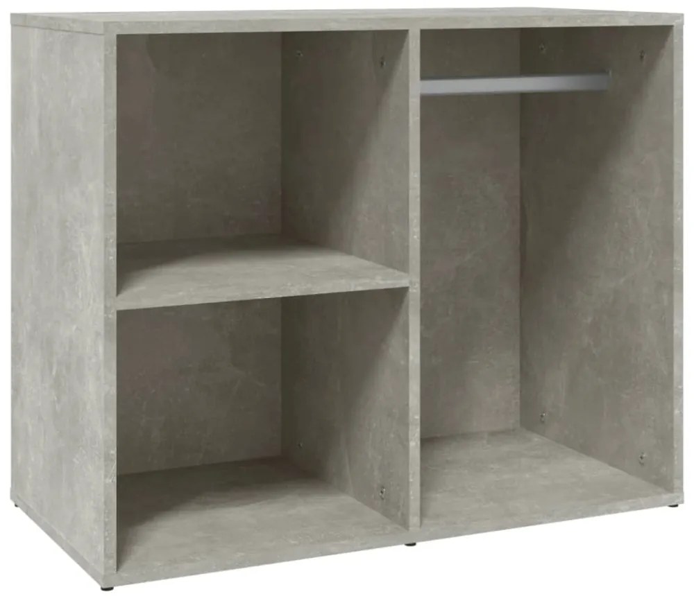 betonszürke szerelt fa pipereszekrény 80 x 40 x 65 cm