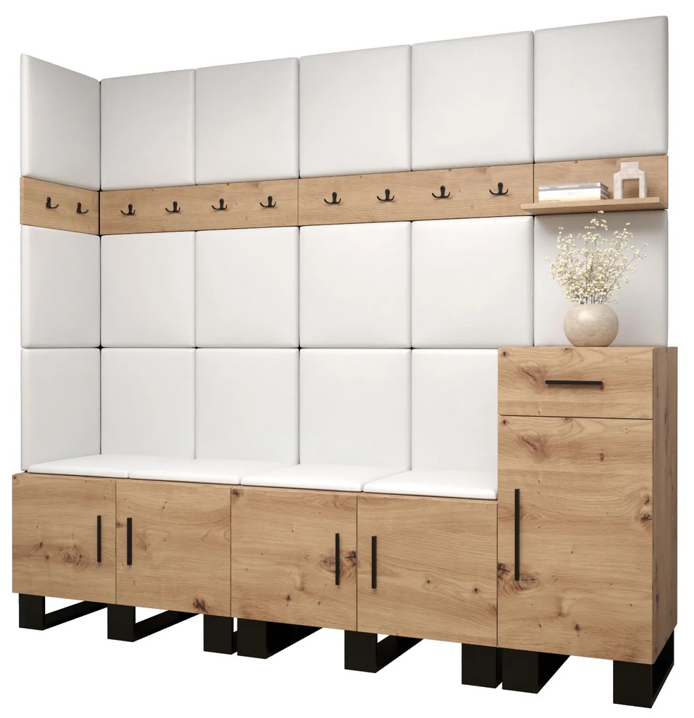 Előszobabútor Amanda 9 (artisan tölgy + fehér). 1085936