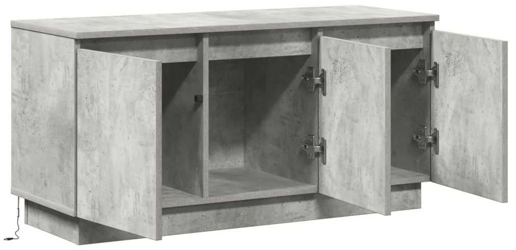 TV állvány Beton Szürke 100x38x49 cm Mérnöki fa