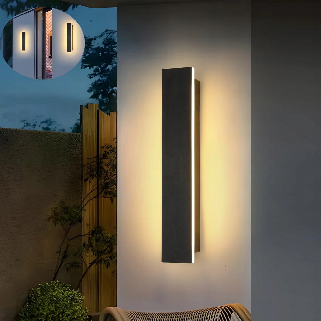 30cm-es Led fali lámpa kerti homlokzati kültéri hosszú 9W