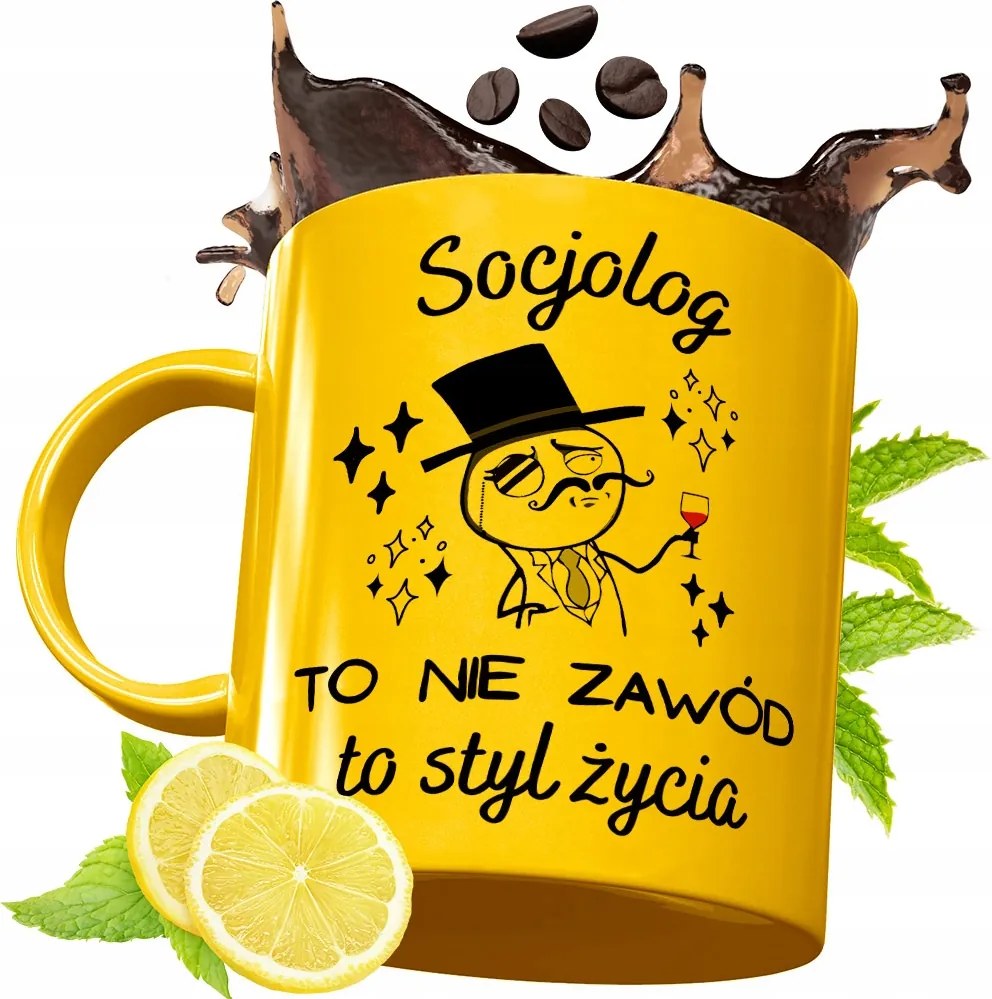Prémium Arany Bögre Szociológusnak Ajándék Nyomtatott Fotóval