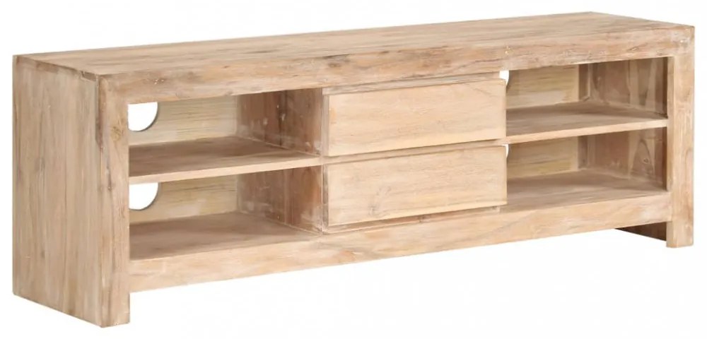 világosbarna tömör akácfa TV-szekrény 120 x 30 x 40 cm