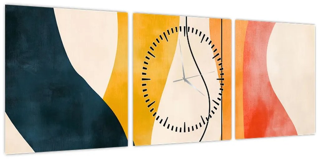 Kép - Minimalista színes illusztráció II. (órával) (90x30 cm)