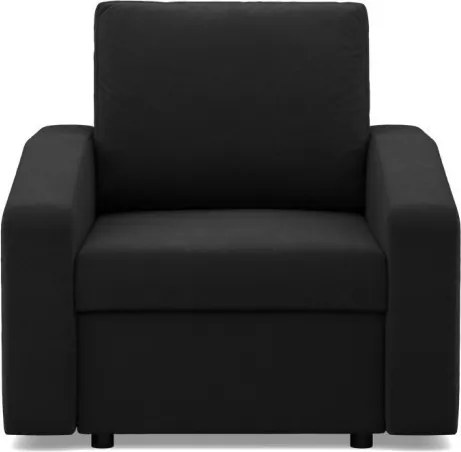 Zeus fotel, döntött kartámasz, szövet anyag, hab töltet, fekete