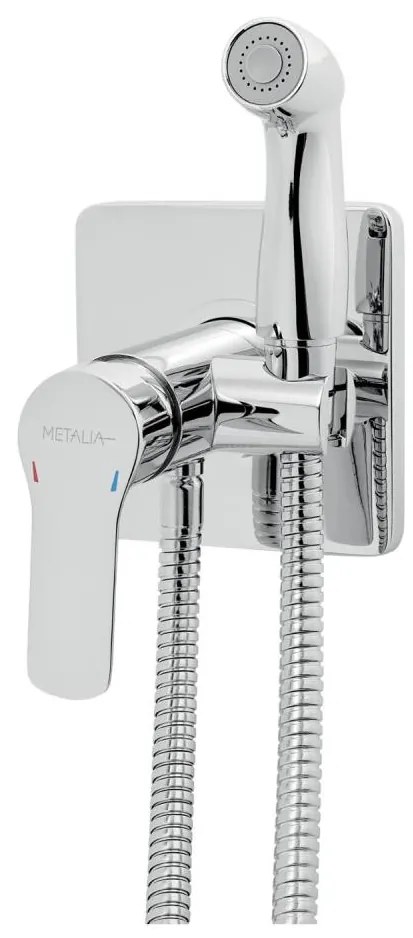 Novaservis-Bidécsap permetezővel rejtett beépítéshez METALIA fényezett króm
