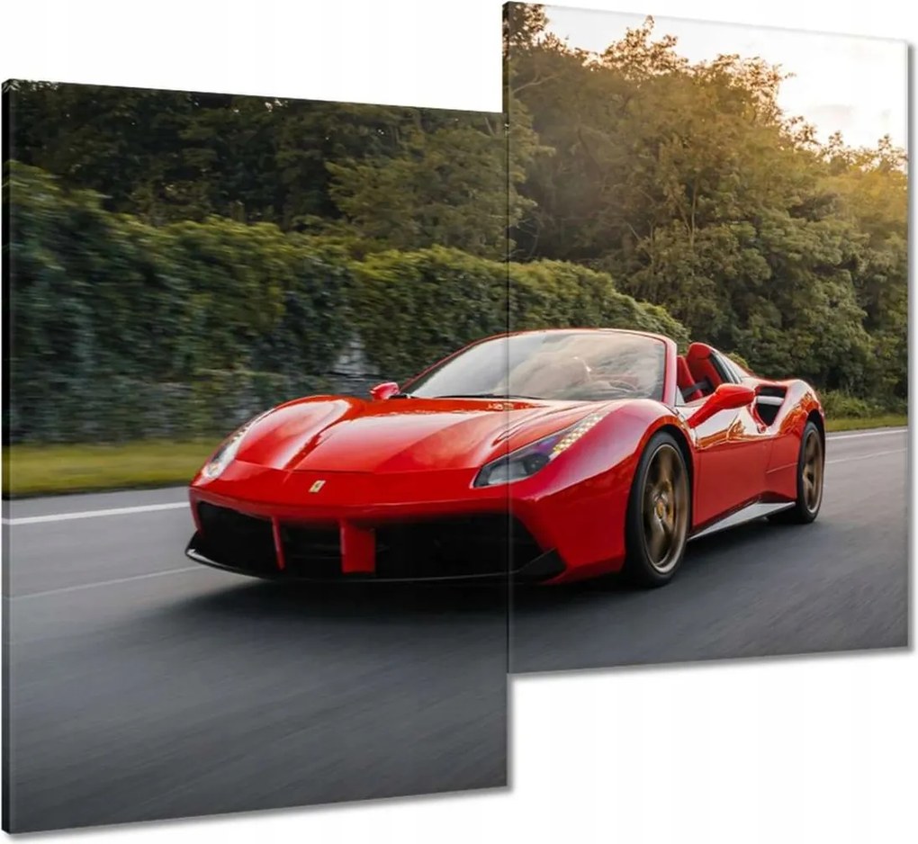 Vászonkép 80x70 Piros Ferrari út