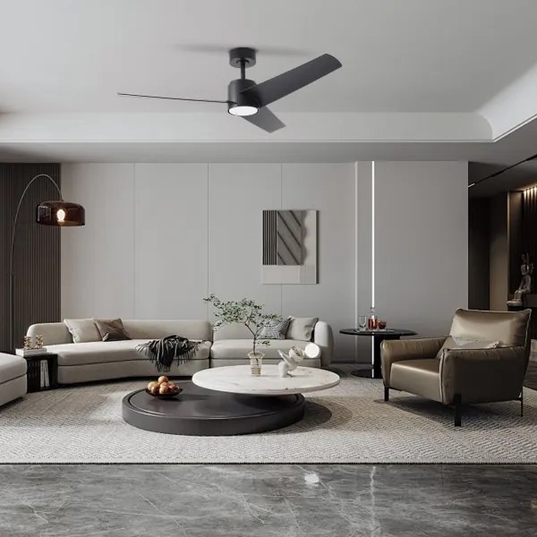 ZEVENTI - LED mennyezeti ventilátor ORVIETO LED/18W/230V Wi-Fi Tuya fekete + távvezérlő