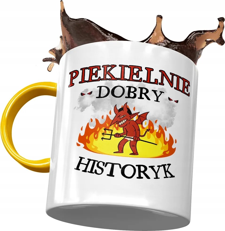 Sárga Bögre Történésznek Pokolian Jó Nyomtatott Fotóval